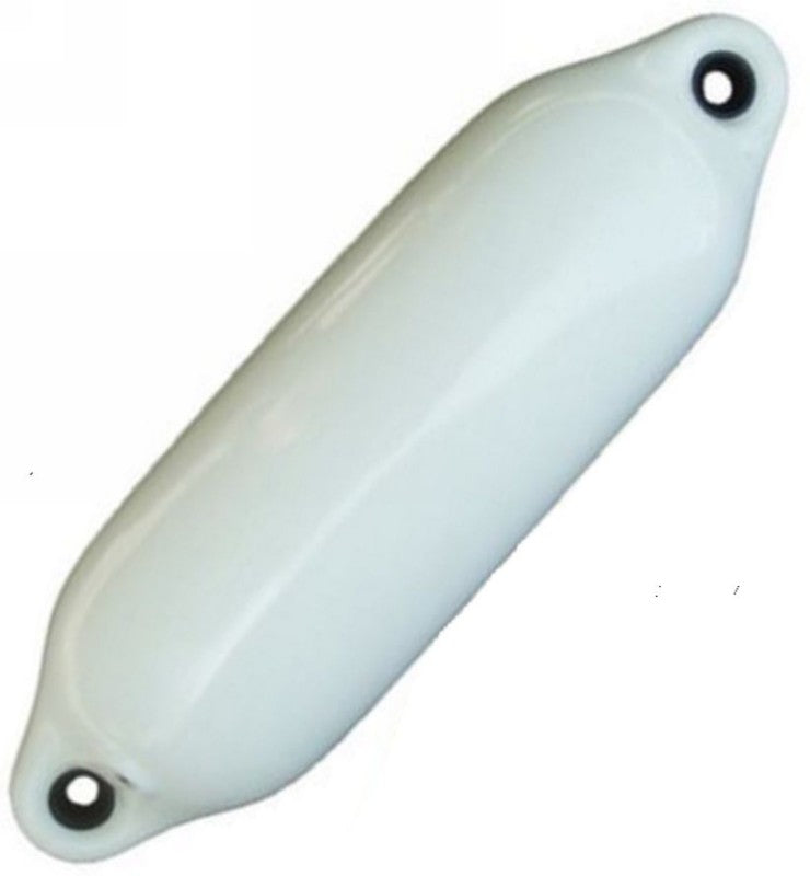 Anchor Marine Standard Fender 16 x 4 Inches - 400 x 110mm White with Eyes