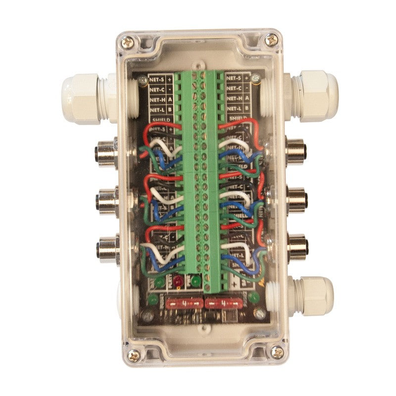 Actisense QNB-1-PMW NMEA 2000 Quick Network Block, Breakout Box - 6 screw micro female drops