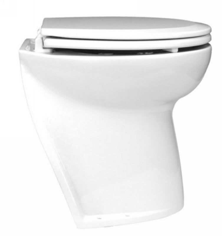 Jabsco Deluxe Flush Electric Toilet Sea River Water Flush 12v With Soft Close Seat and Lid 58220-3012