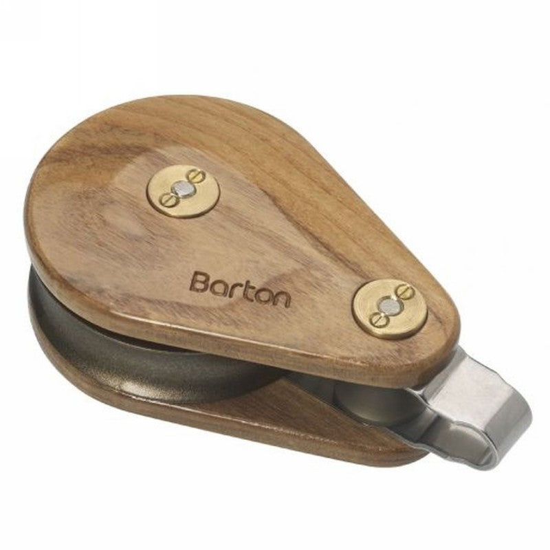 Barton Classic Wooden Block Single Fixed Eye 30mm