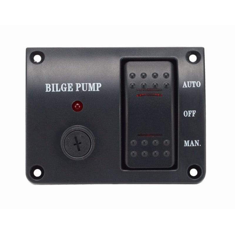 SeaMark Bilge Pump 3-Way L Rocker Switch 12v LED