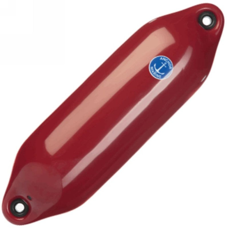 Anchor Marine Standard Fender 10 x 3 Inches - 270 x 80mm Burgundy with Eyes