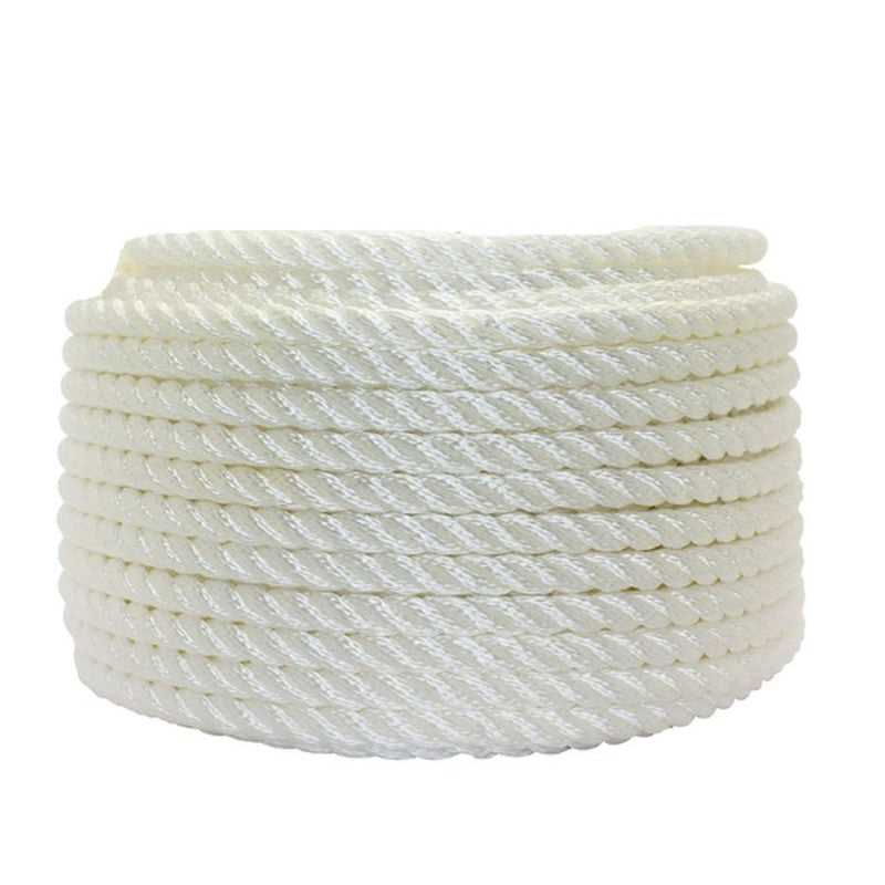 Waveline Anchor Warp - 3 Strand Polyester White 8mm 30m Roll