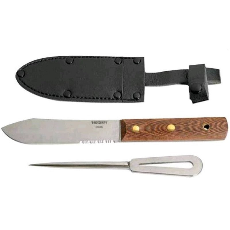 Osculati Sailing Knife and Spike Stainless Steel In Leather Holster