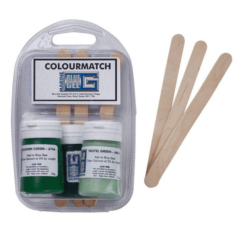 Blue Gee Colourmatch Pigment Green 20g - Pack of 3 Shades