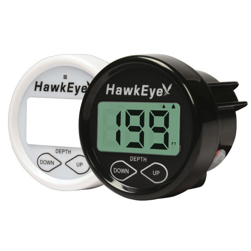 Hawkeye 2B Dashboard Mounted Depth Sounder with Transom Transducer