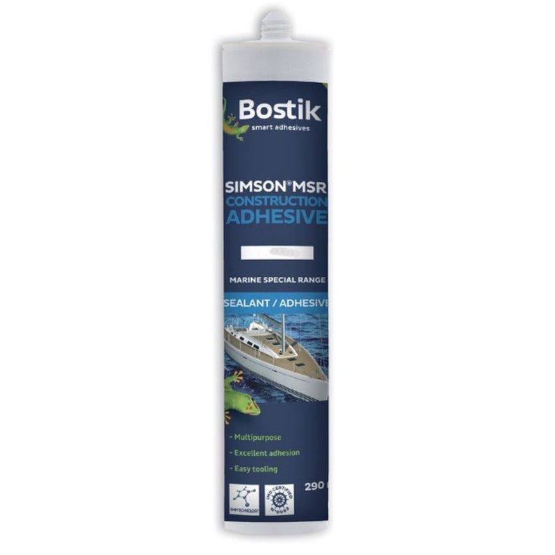 Bostik Simson MSR Marine Construction Adhesive Sealant 290ml Black