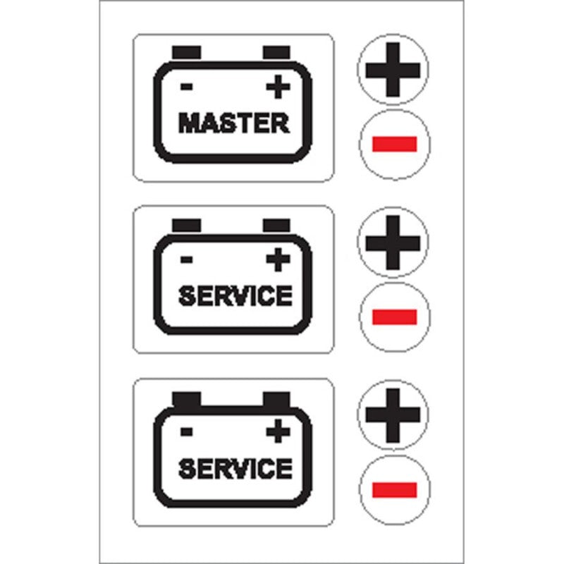 Nauticalia Boat Stickers - Battery Master / Service Sticker