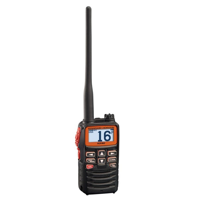 Standard Horizon HX40E VHF 6W Ultra Compact Marine Handheld Radio - ATIS Ready