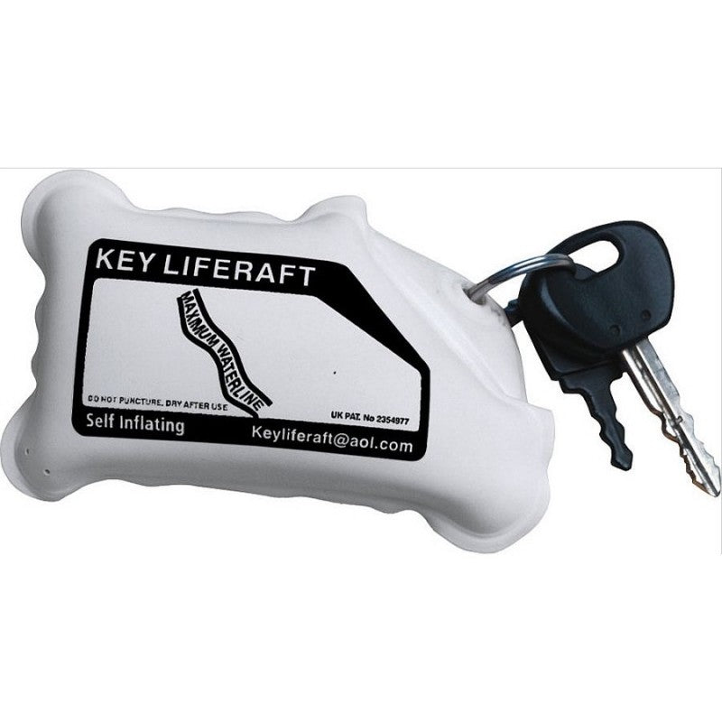 Aquamate Floating Keyring Liferaft White