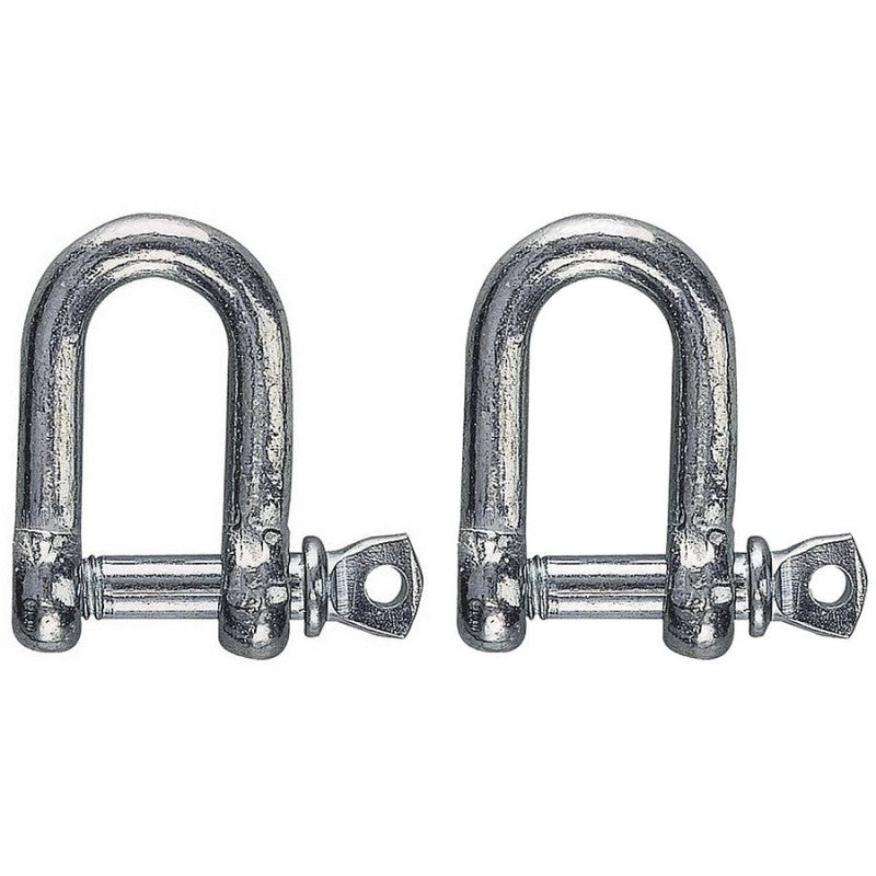 Proboat Galvanised Steel D Shackle 10mm - Pack 2