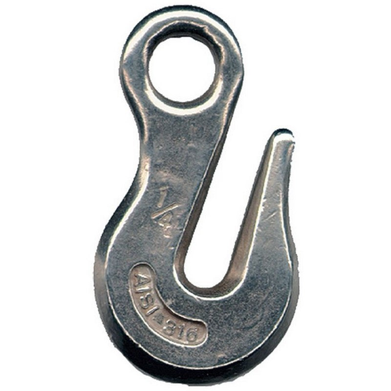 Proboat Stainless Steel Chain Grab Hook with Eye 6mm