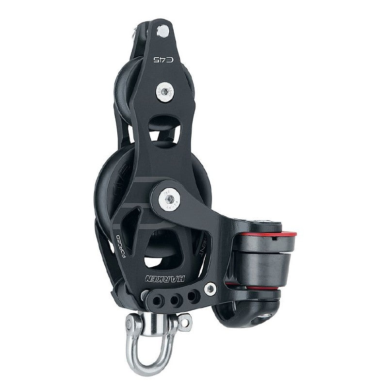 Harken 45 mm Aluminum Element Fiddle Block - Swivel, Becket, Cam Cleat 6234