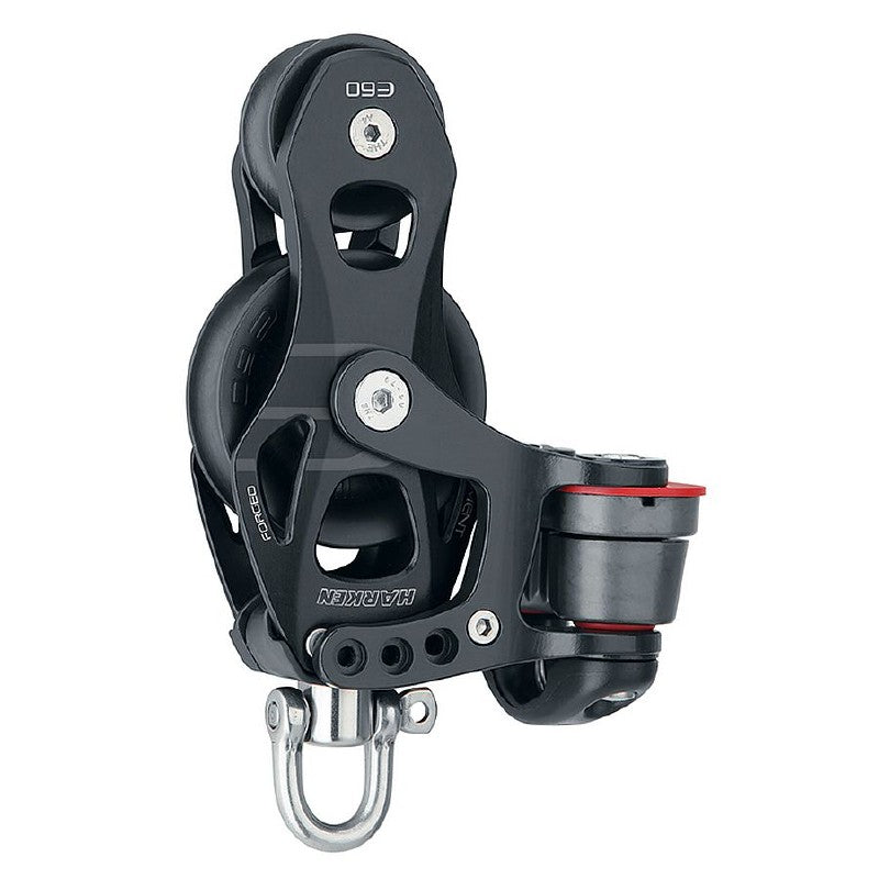 Harken 60 mm Aluminum Element Block - Fiddle Swivel w/150 Cam 6265