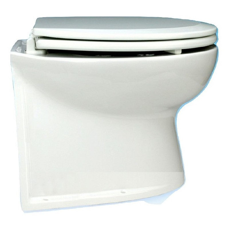 Jabsco Deluxe Flush Electric Toilet 14 inch 12v With Soft Close Seat and Lid 58080-3012