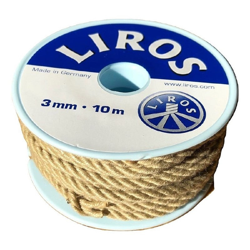 Liros Polyproylene Hemp Trimline Rope 3mm x 10m