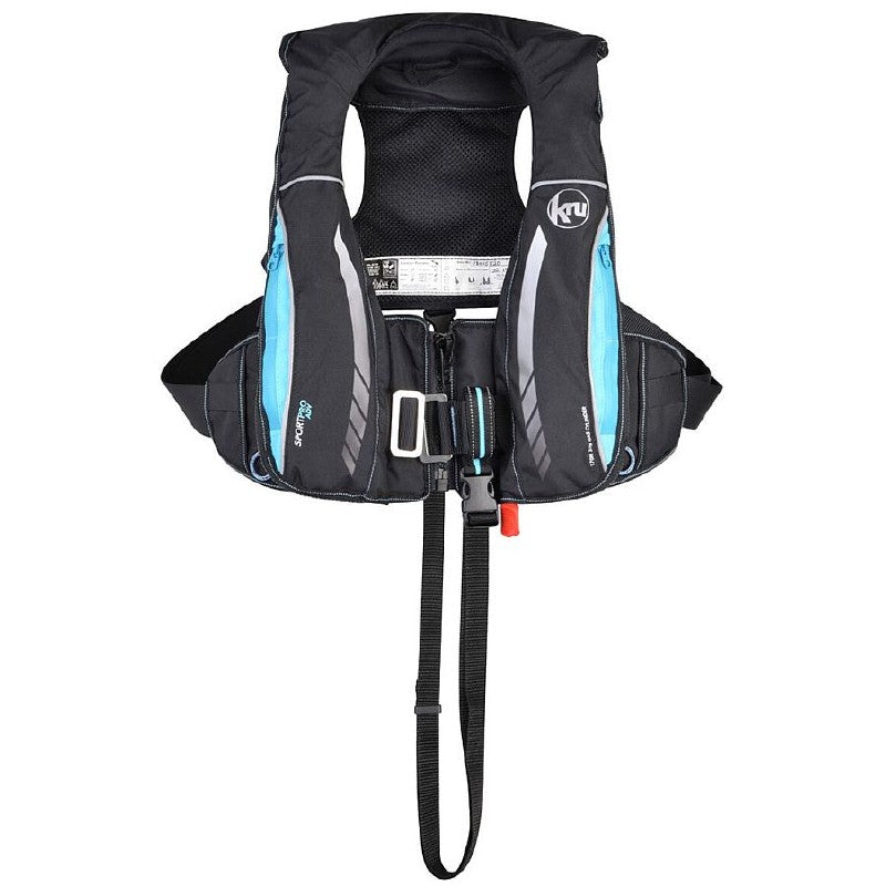 Ocean Safety Sport Pro 170N Auto and Harness Lifejacket Carbon/Sky Blue