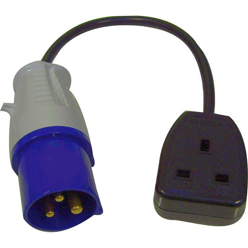 Marathon Leisure Mains Converter Hook Up Lead Adaptor 3 Pin to 13amp Socket