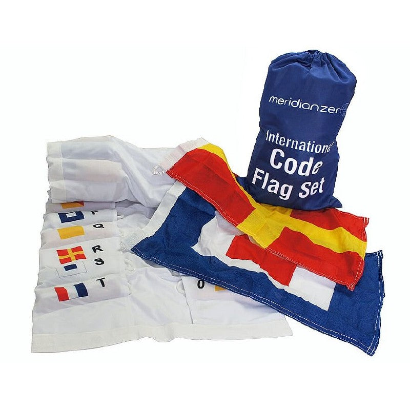 Meridian Zero Complete Set of 40 Printed Signal Flags & Pocket Holder - Large