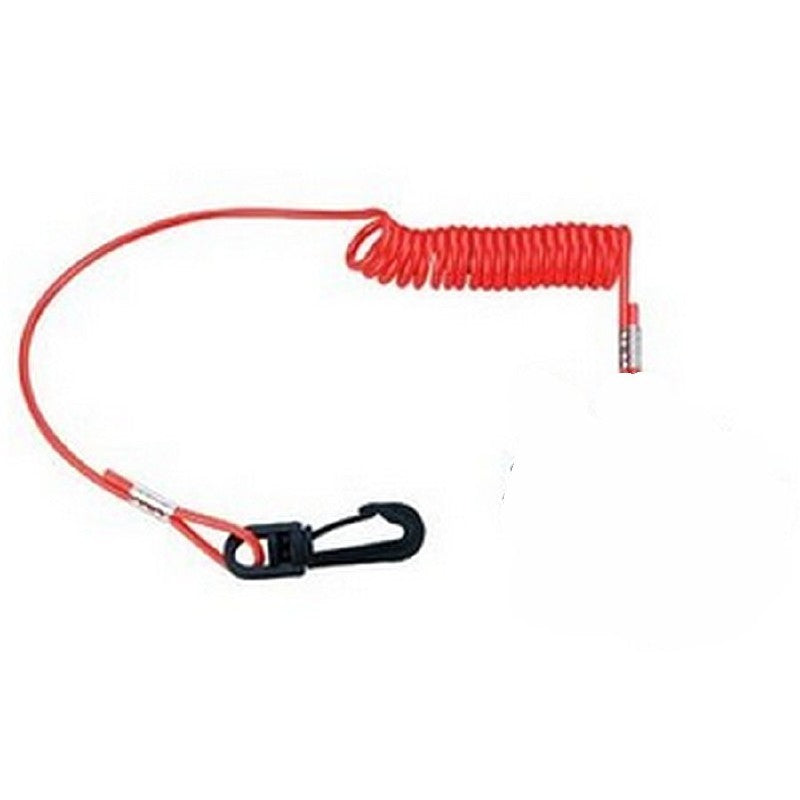 Aquafax Kill Switch Safety Lanyard with Spiral Cord - Mariner Suzuki Johnson