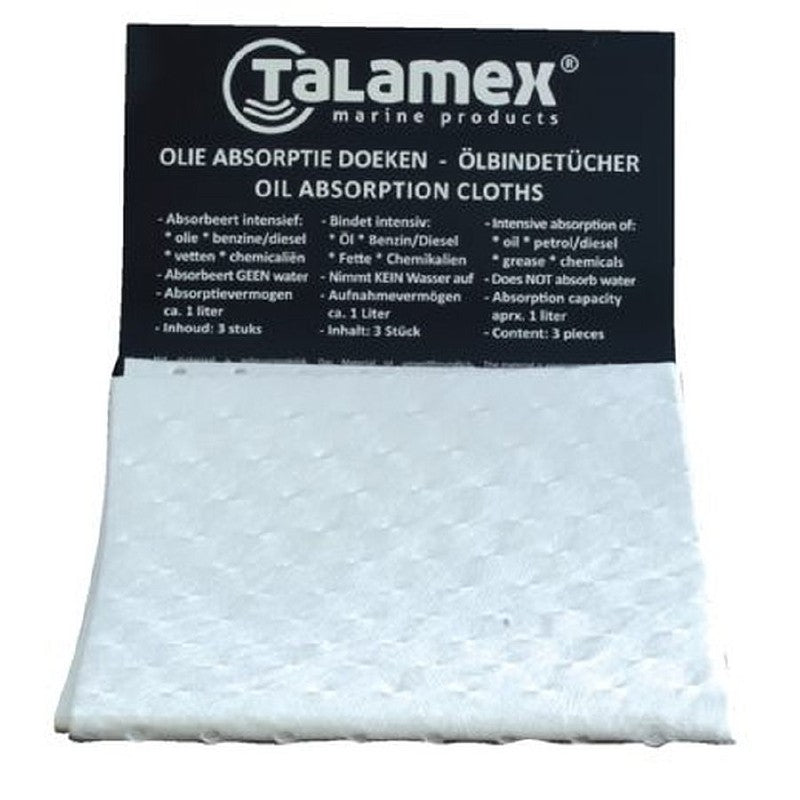 Talamex Oil Absorption Cloths - Pack 3