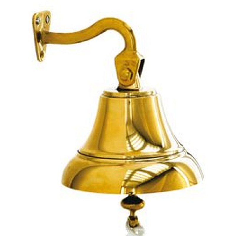 Talamex Brass Ship's Bell 7.5 inch - With Wall Bracket