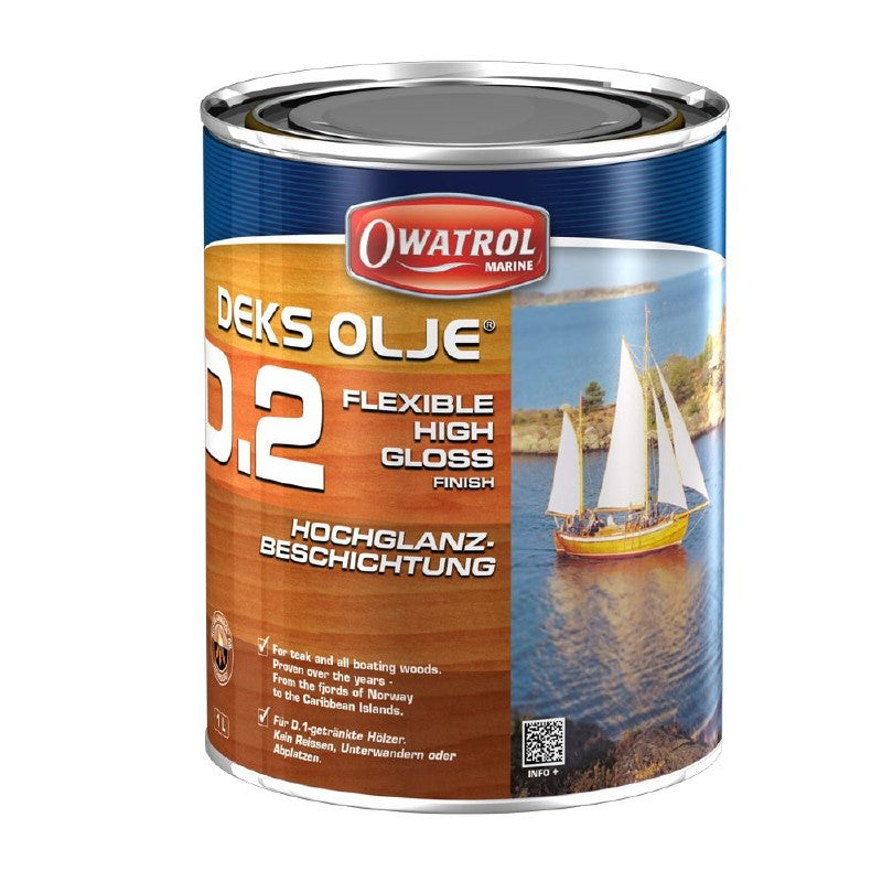 Owatrol Deks Olje D2 High Gloss Oil Varnish Interior and Exterior Wood Oil 1L