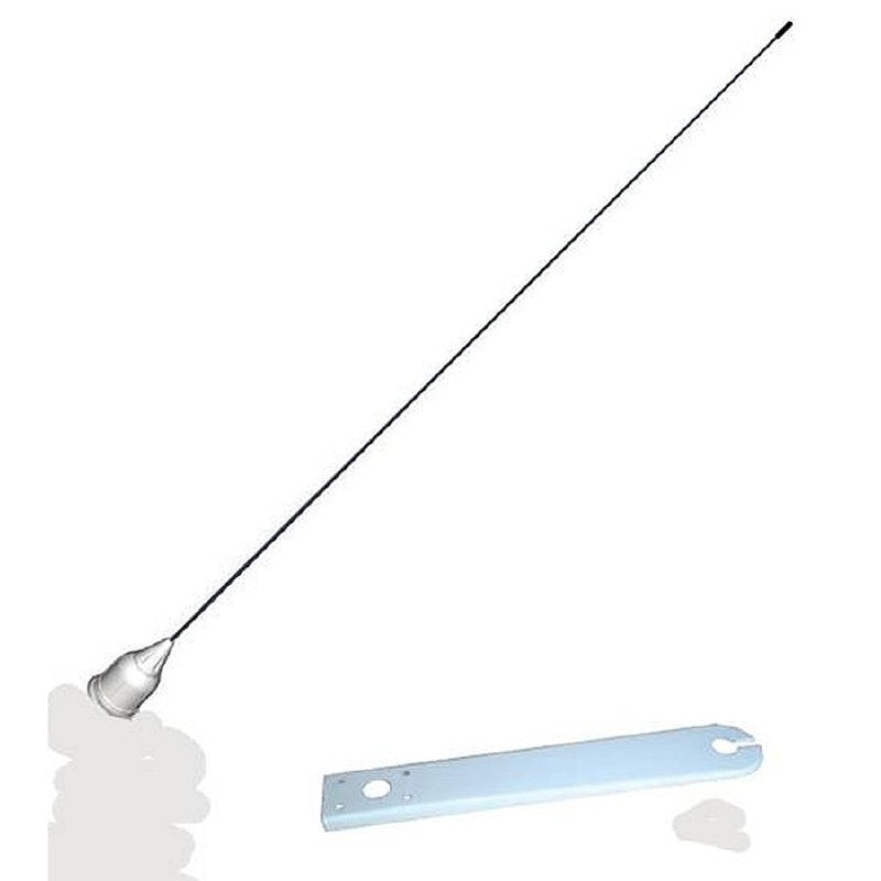 Banten VHF Antenna 1.0m Stainless Steel Whip with Flat Bracket 00152C