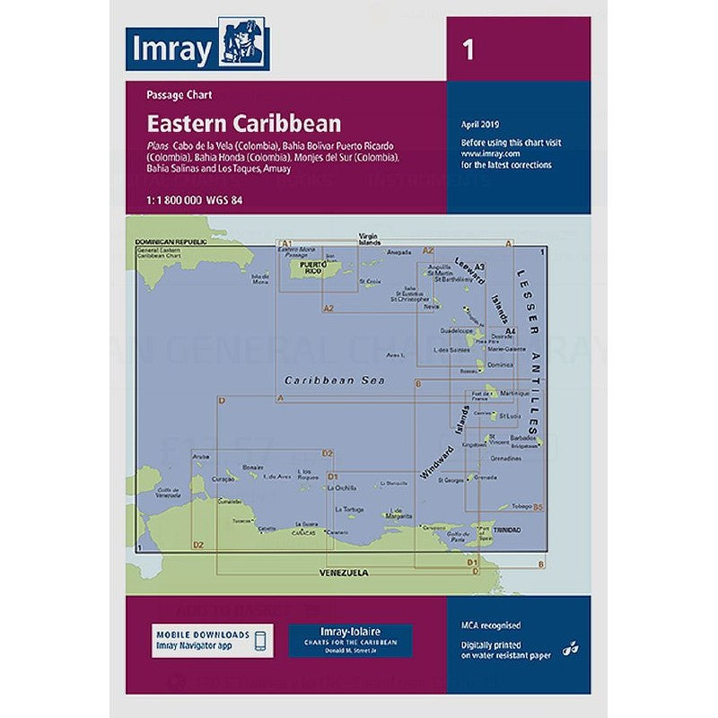 Imray-Iolaire Chart 1 Eastern Caribbean General