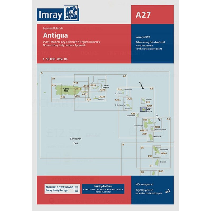 Imray-Iolaire Chart A27 Antigua