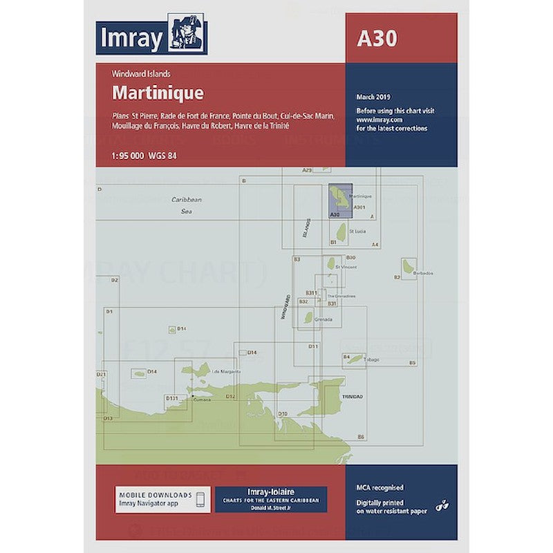 Imray-Iolaire Chart A30 Martinique