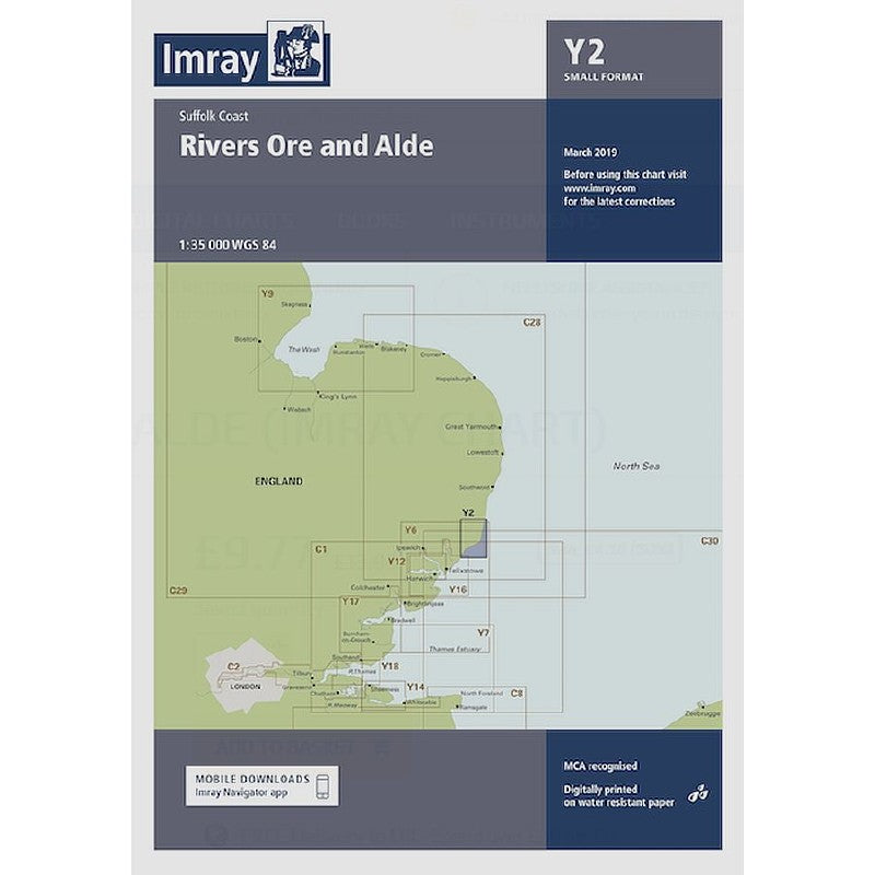 Imray Chart Y2 Rivers Ore and Alde