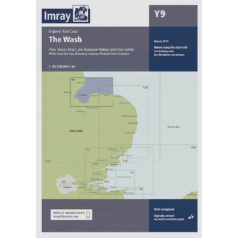 Imray Chart Y9 The Wash