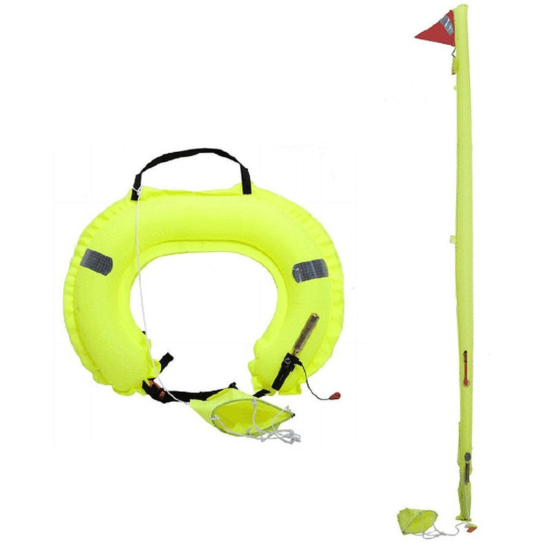 Ocean Safety Jon Buoy Danbuoy and Horseshoe Combination Glo Lite White Case