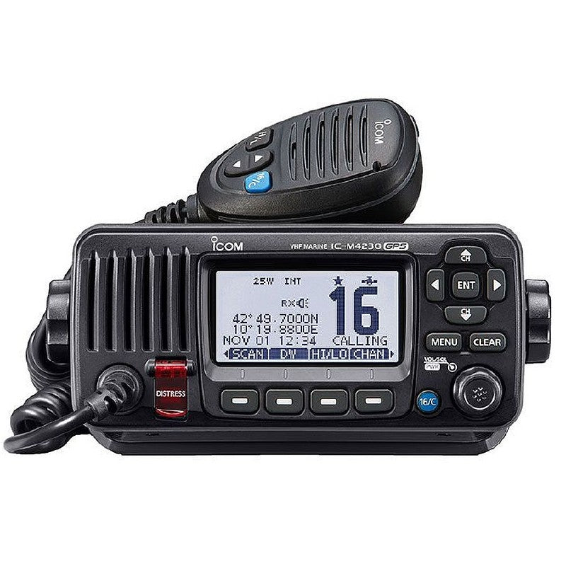 Icom M423GE VHF/DSC Marine Transceiver with GPS Antenna