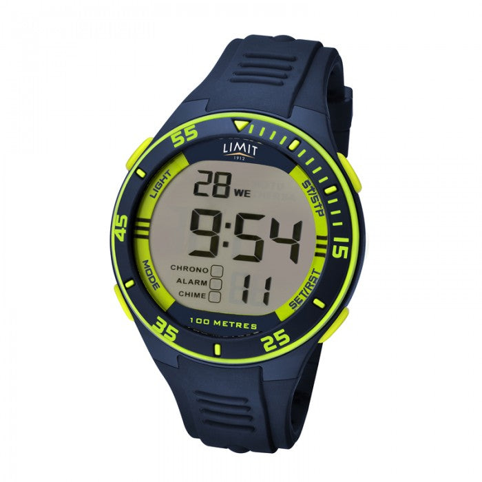 Limit Digital Sailing Watch - Navy/Lime