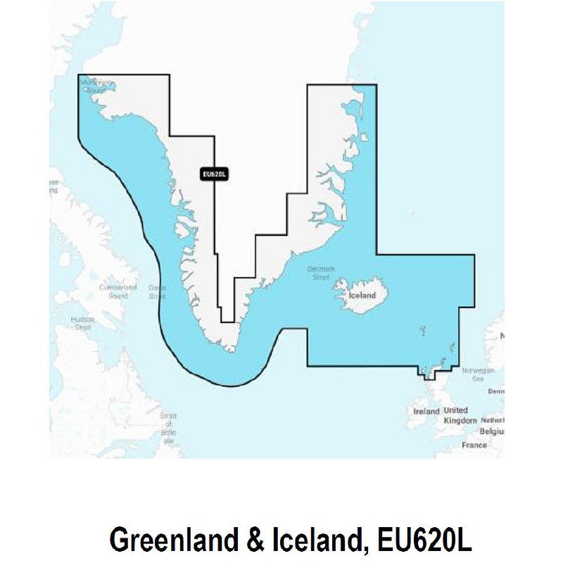 Navionics Plus Pre-Loaded Large Chart Greenland and Iceland EU620L