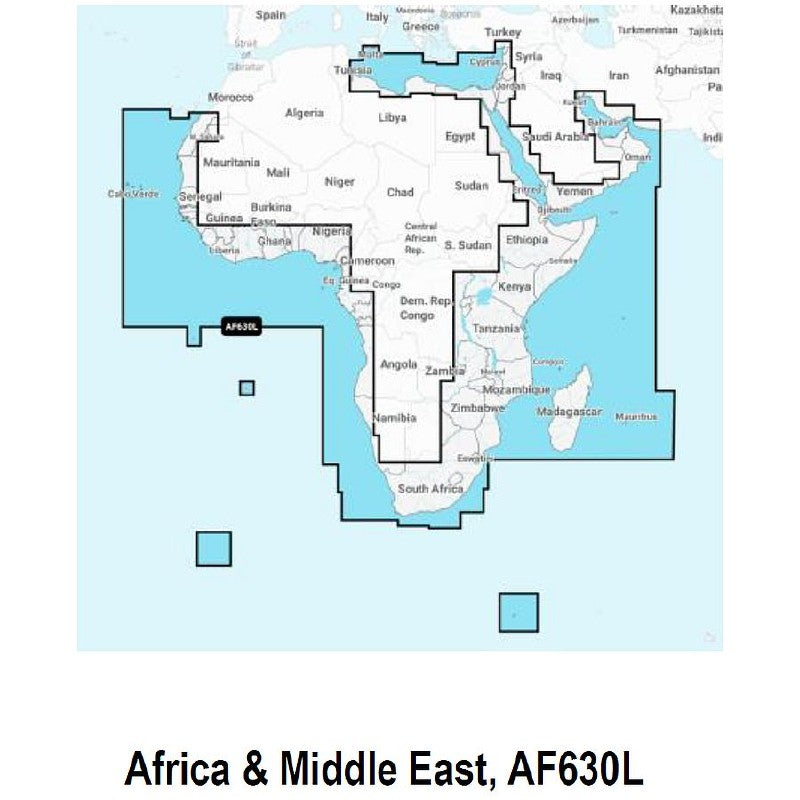 Navionics Platinum Plus Pre-Loaded Large Chart Africa and Middle East AF630L