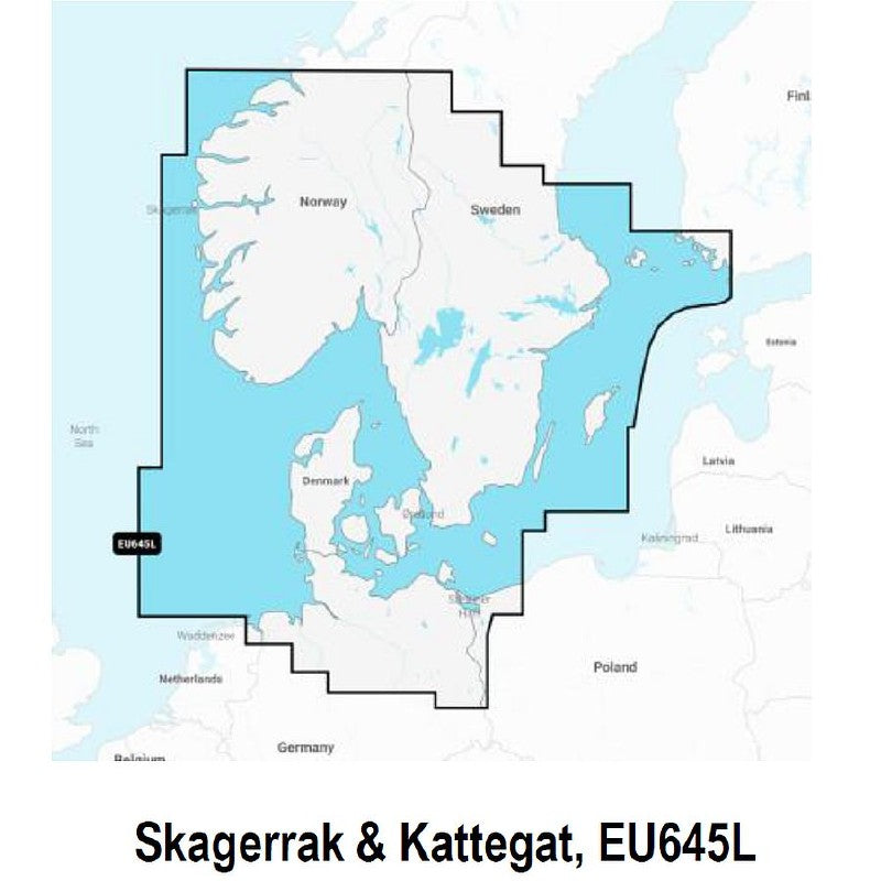 Navionics Platinum Plus Pre-Loaded Large Chart Skagerrak and Kattegat EU645L