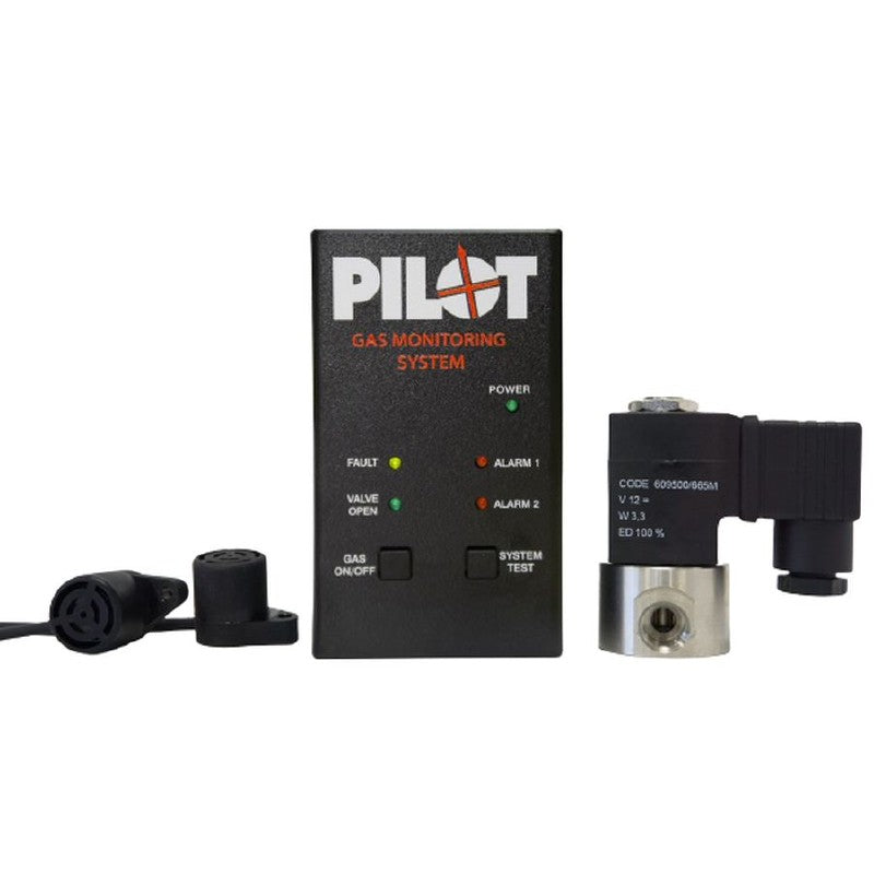 Pilot Gas Monitoring System with Two LPG Detectors and Control Valve 12V