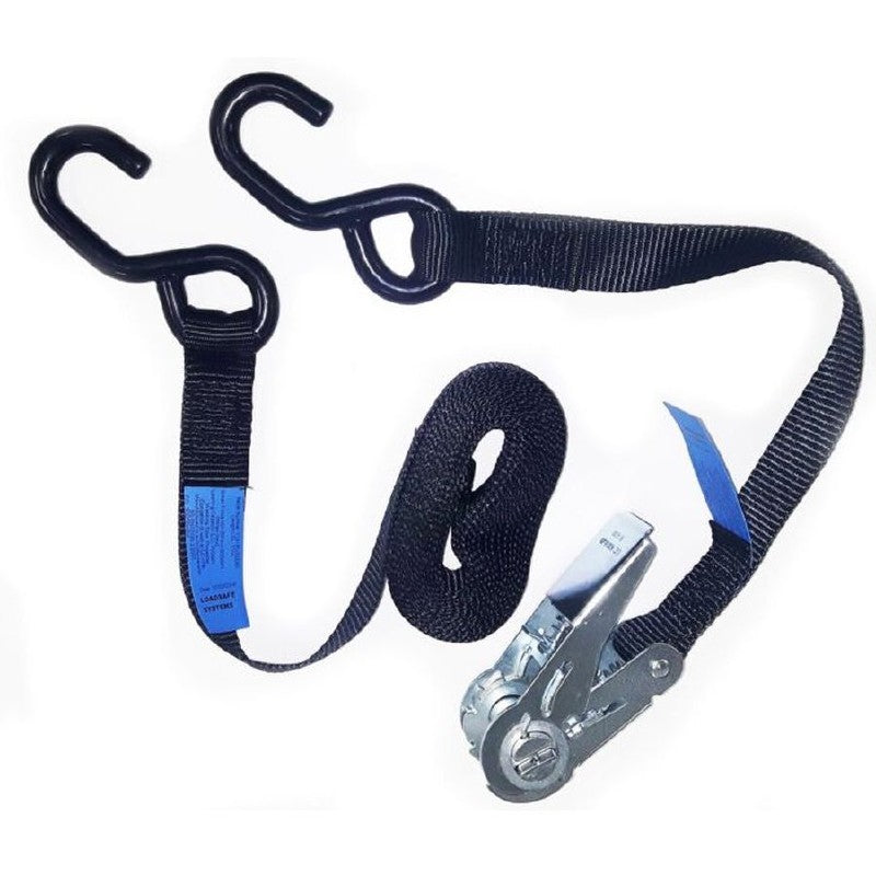 Waveline Mini Ratchet Lashing Strap 5m with S Hook Ends - 800Kg