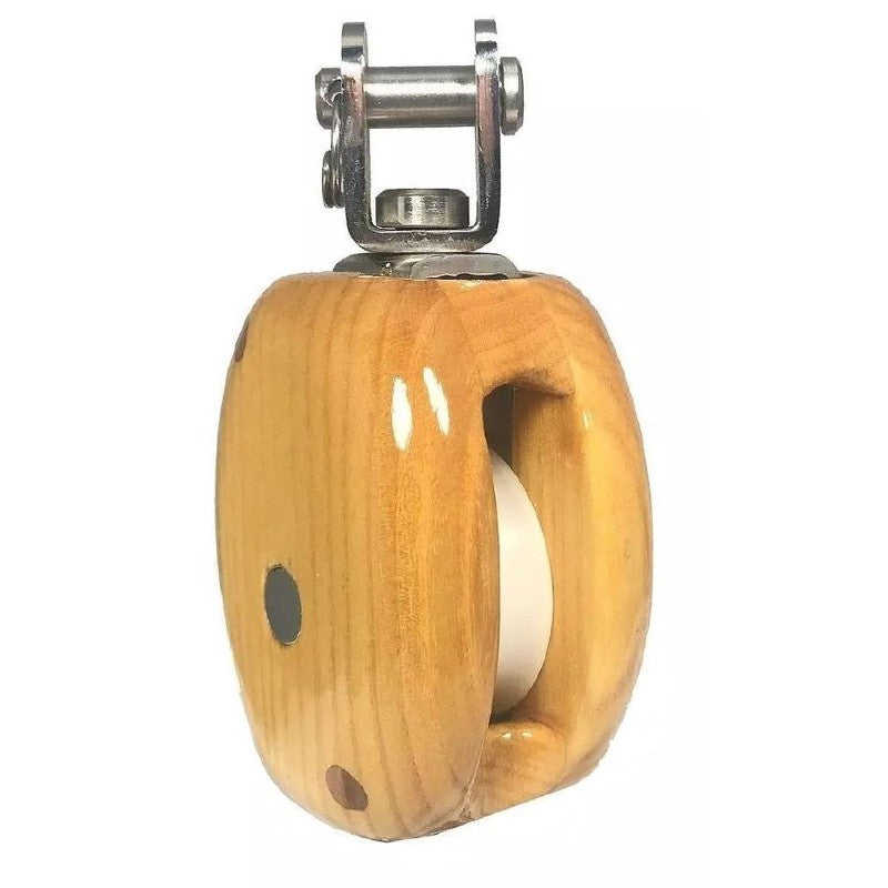 Metalmor Yacht Wooden Ash Block Single with Swivel 8-10mm