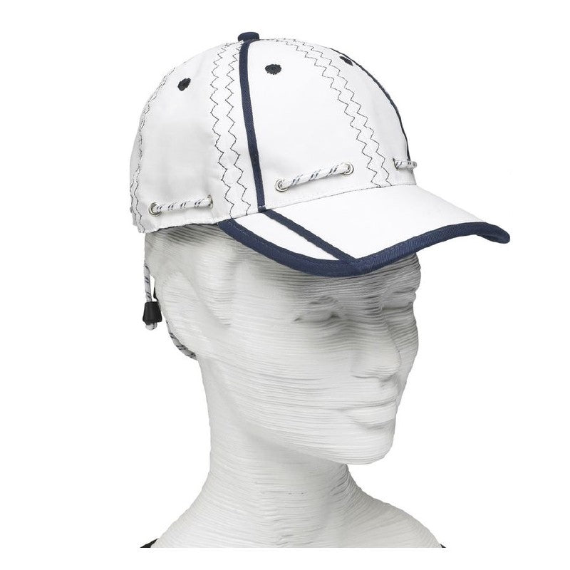 Meridian Zero Sea Cap Sailcloth Cap with Retainer Clip - Navy Blue Detail