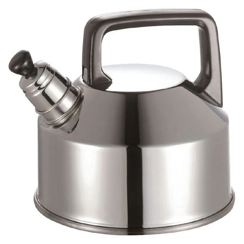 Meridian Zero Stainless Steel Heavy Alloy Bottomed Whistling Kettle