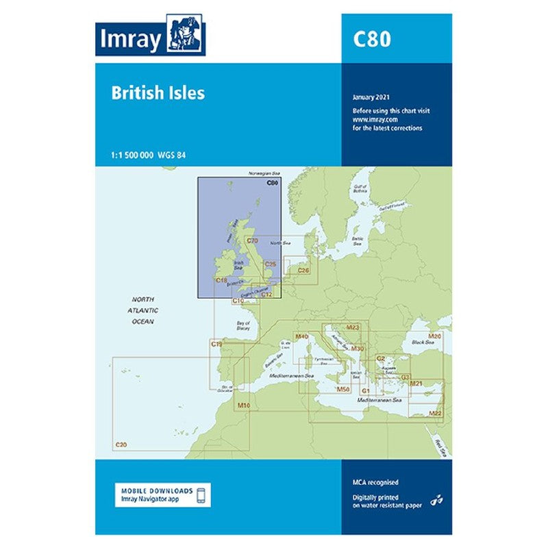 Imray C Chart - C80 British Isles