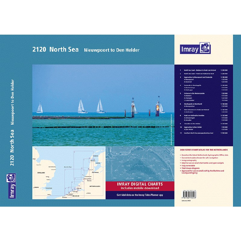 Imray 2120 North Sea - Nieuwpoort to Den Helder Chart Atlas