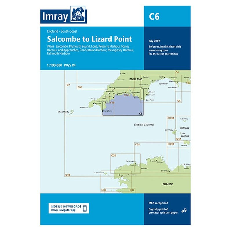 Imray C Chart - C6 Salcombe to Lizard Point