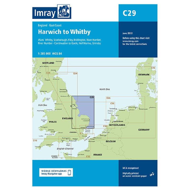 Imray C Chart - C29 East Coast of England