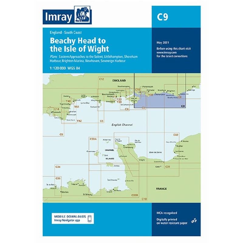 Imray C Chart - C9 Beachy Head to Isle Of Wight