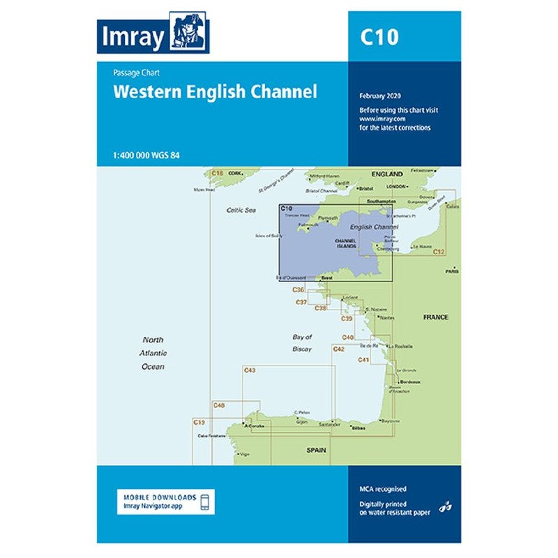 Imray C Chart - C10 Western English Channel